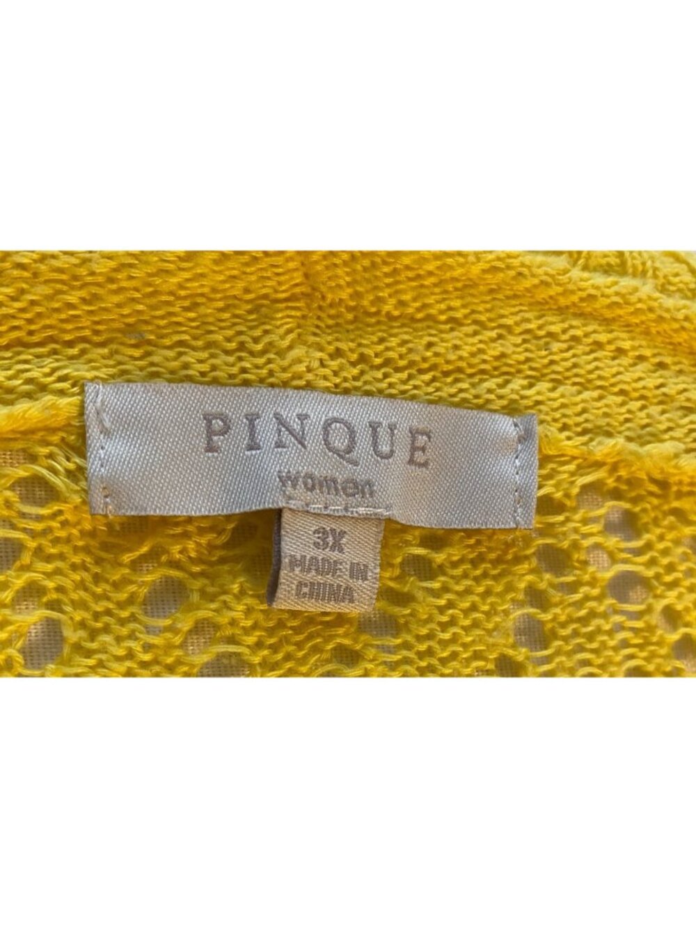 Finque Women 3X Yellow Cardigan Sweater Cropped Open Front Crochet Boho Cottage - Picture 3 of 8
